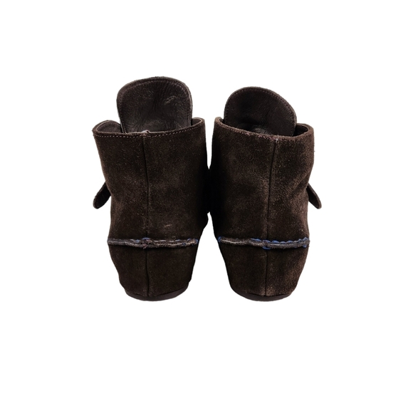 Donald J. Pliner Berle Brown Suede Leather Wedge Ankle Booties Women's Size 9.5 - Picture 6 of 11